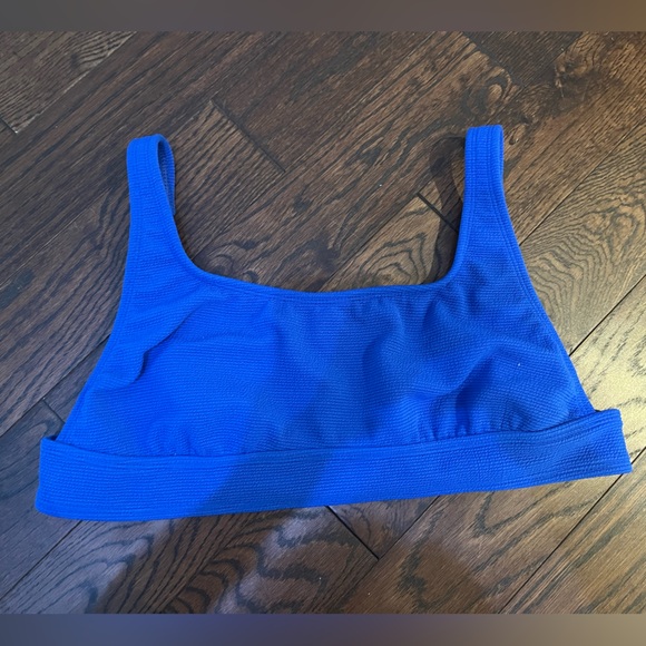 Target Xhilaration Blue Ribbed Bathing-suit top - Picture 2 of 7